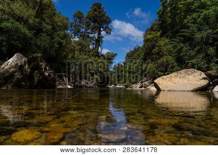 Pororari River Track, Landscape On The Pororari River Track, New Zealand, South Island, Wild New Zea