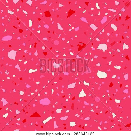 Rose Pink Red Tone Terrazzo Backdrop Texture