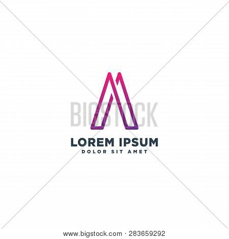 Letter A Abstract Initial Logo Template Vector Illustration Icon Element