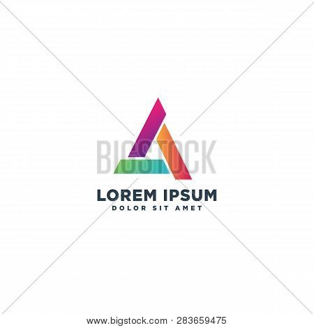 Letter A Abstract Initial Logo Template Vector Illustration Icon Element