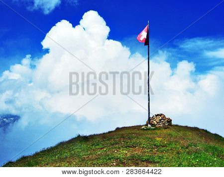 The Beautiful Clouds Over The Alps And The River Rhine Valley (rheintal) - Canton Of St. Gallen, Swi