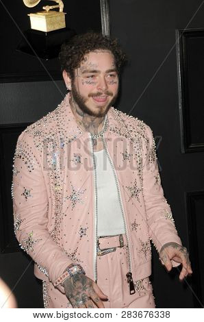LOS ANGELES - FEB 10:  Post Malone at the 61st Grammy Awards at the Staples Center on February 10, 2019 in Los Angeles, CA