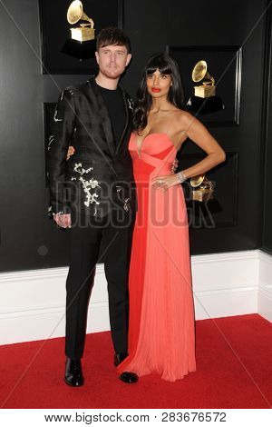 LOS ANGELES - FEB 10:  James Blake, Jameele Jamil at the 61st Grammy Awards at the Staples Center on February 10, 2019 in Los Angeles, CA