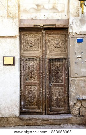 Old City In Jeddah Saudi Arabia Known As Historical Jeddah. Old And Heritage Windows And Doors In Je