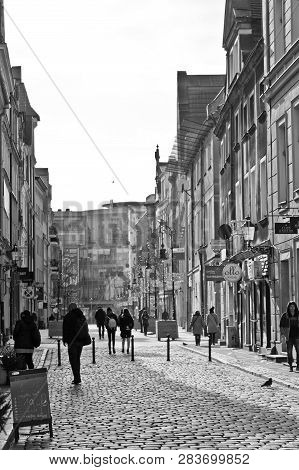 Poznan/poland - February 6th 2019: The Old Town Square With Historic Buildings, Popular Touristic De