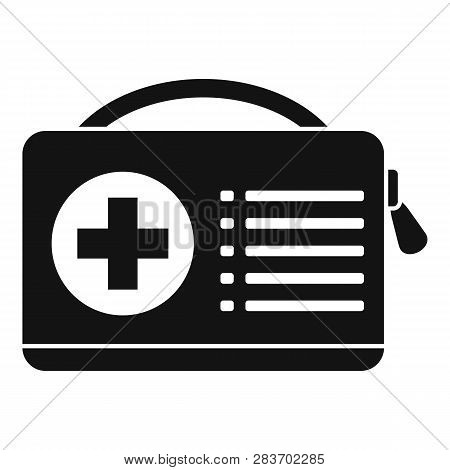 First Aid Kit Icon. Simple Illustration Of First Aid Kit Vector Icon For Web Design Isolated On Whit