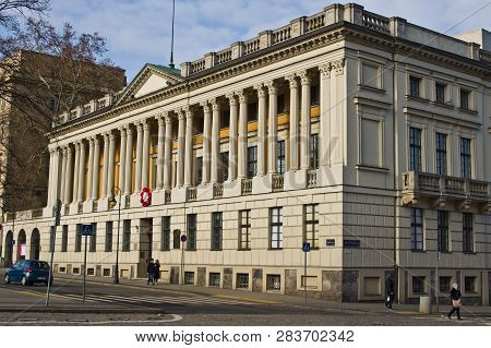 Poznan/poland - February 6th 2019: Raczynscy Library Building (biblioteka Raczynskich)