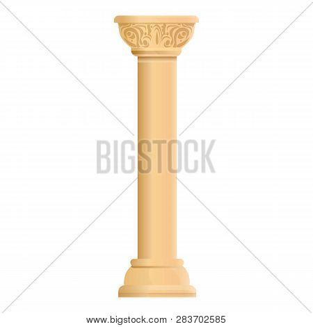 Antique Pillar Icon. Cartoon Of Antique Pillar Vector Icon For Web Design Isolated On White Backgrou