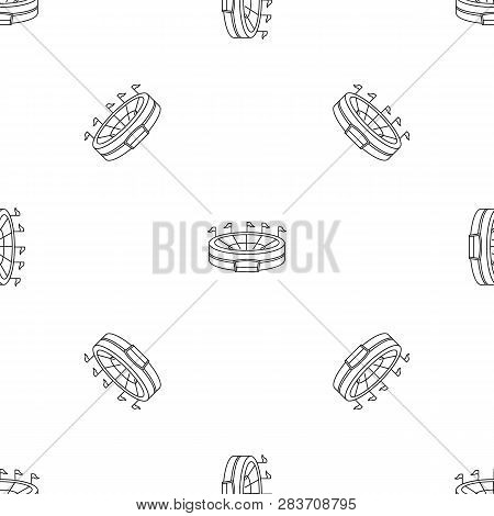 Baseball Arena Pattern Seamless Vector Repeat Geometric For Any Web Design