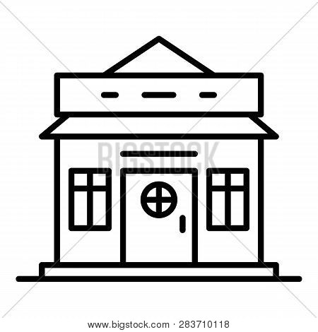 Ski Resort House Icon. Outline Ski Resort House Vector Icon For Web Design Isolated On White Backgro