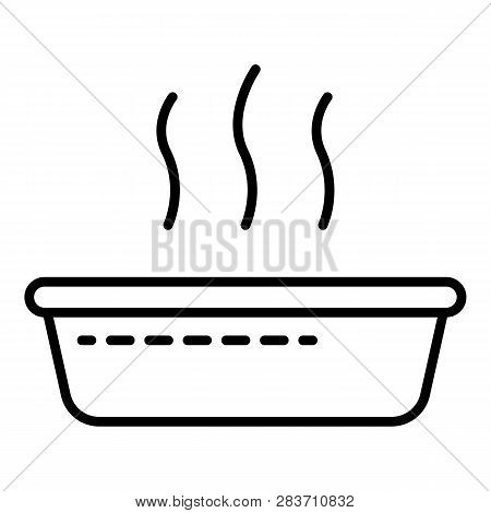 Hot Water Basin Icon. Outline Hot Water Basin Vector Icon For Web Design Isolated On White Backgroun