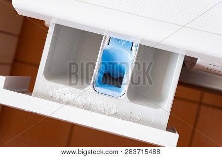 Dirty Tray For Washing Powder In The Washing Machine