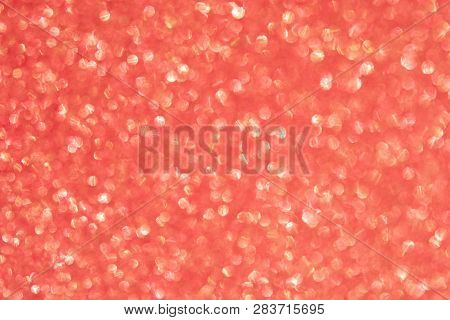 Abstrast Blurred Glittery Shiny Background, Coral, Colur Of The Year 2019