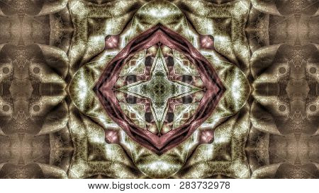 Digitally Generated Symbol Of Mystic Mandala Ornament Reminding Ancient Ceremonies And Rituals