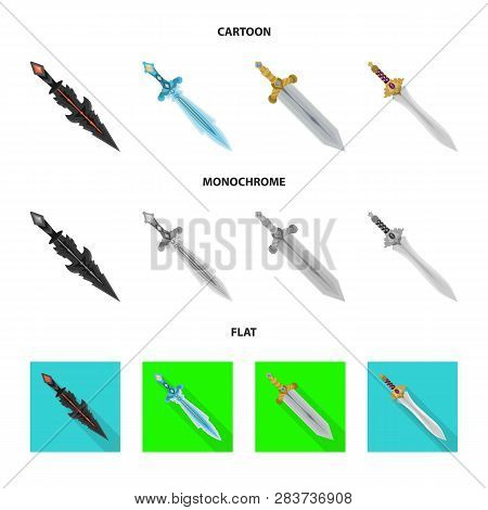 Vector Design Of Game  And Armor  Icon. Set Of Game  And Blade  Stock Vector Illustration.