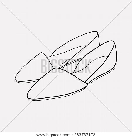 Dorsay Shoes Icon Line Element.  Illustration Of Dorsay Shoes Icon Line Isolated On Clean Background