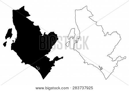 North Ayrshire (united Kingdom, Scotland, Local Government In Scotland) Map Vector Illustration, Scr