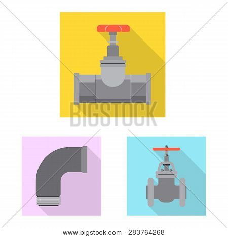 Isolated Object Of Pipe And Tube Sign. Collection Of Pipe And Pipeline Stock Symbol For Web.