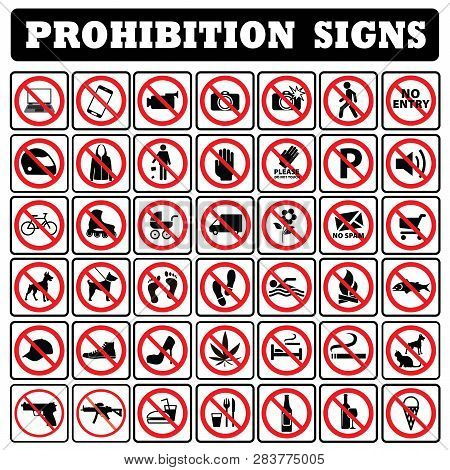 Very Important And Most Useful Prohibition Sign Collection.most Useful Prohibition Sign Collection D