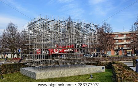 Maranello, Italy, Entry Of The Ferrari Museum, A Formula One Single-seater Is Displayed