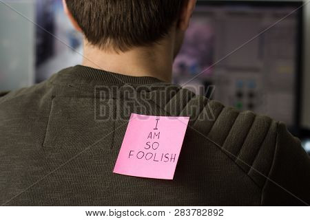 1 April Fools Day. Funny Day. April Fish. Prank. Inscriptions On The Back. Stickers With Jokes. Tric