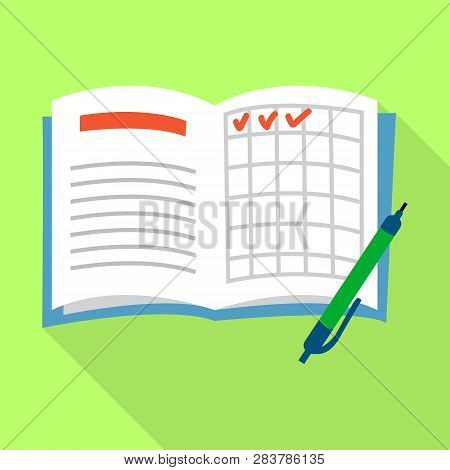 Vector Design Of Notepad  And Notebook Logo. Set Of Notepad  And Cover Stock Vector Illustration.