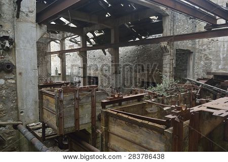 View Of The Abandoned Building Of Mine Of Arenas