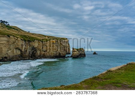 Photography Of Tunnel Beach In New Zealand, Dunedin, New Zealand Tunnel Beach, Dunedin, South Island