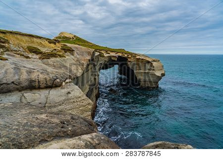 Photography Of Tunnel Beach In New Zealand, Dunedin, New Zealand Tunnel Beach, Dunedin, South Island