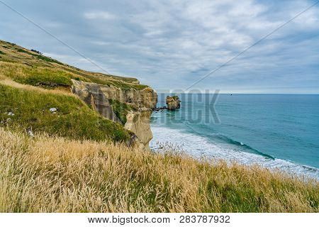 Photography Of Tunnel Beach In New Zealand, Dunedin, New Zealand Tunnel Beach, Dunedin, South Island