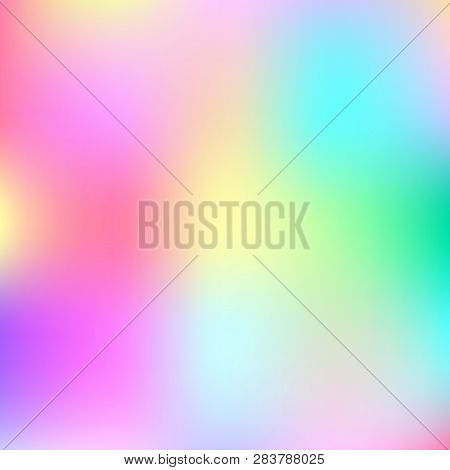 Multicolored Frame With Blur Colored Spots For Your Design. Mesh Gradient Used. Vector Image, Eps 8