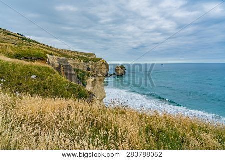 Photography Of Tunnel Beach In New Zealand, Dunedin, New Zealand Tunnel Beach, Dunedin, South Island