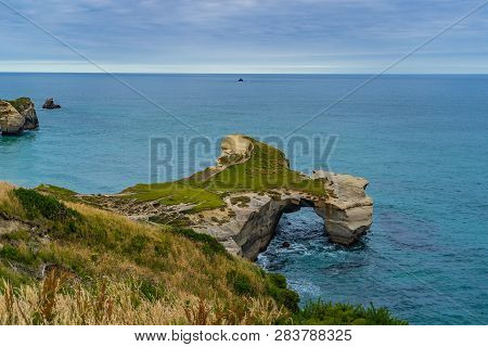 Photography Of Tunnel Beach In New Zealand, Dunedin, New Zealand Tunnel Beach, Dunedin, South Island