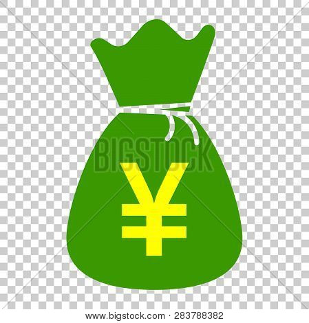 Yen, Yuan Bag Money Currency Vector Icon In Flat Style. Yen Coin Sack Symbol Illustration On Isolate