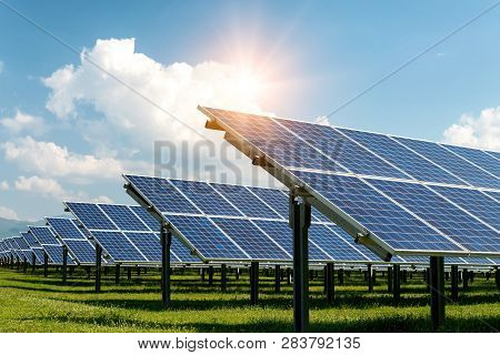 Solar Panel, Photovoltaic, Alternative Electricity Source - Concept Of Sustainable Resources