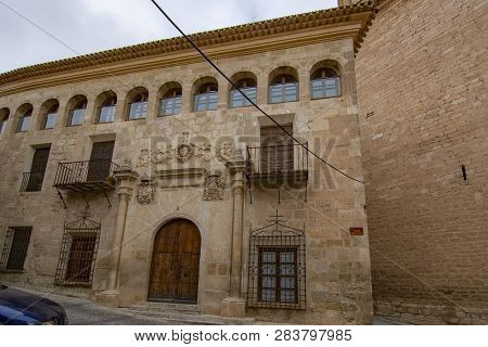 Chinchilla De Montearagon, Albacete, Spain; February 2017: Palace Of  Núñez Cortés In The Historical