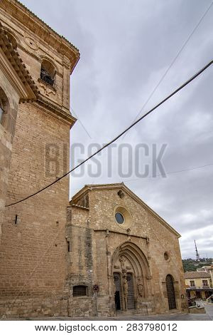 Chinchilla De Montearagon, Albacete, Spain; February 2017: Main Cover And Tower Of The Parish Church