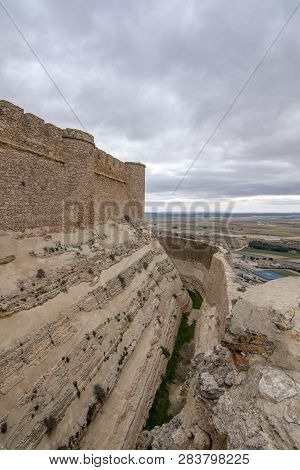 Chinchilla De Montearagon, Albacete, Spain; February 2017: View Of Castle Of Chinchilla De Monte-ara
