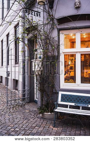 Bremen, Germany, January, 2019 - Colorful Houses In Historic Schnoorviertel In Bremen, Germany