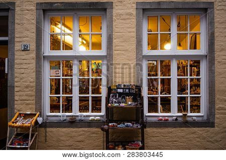 Bremen, Germany, January, 2019 - Colorful Houses In Historic Schnoorviertel In Bremen, Germany