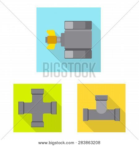 Isolated Object Of Pipe And Tube Sign. Collection Of Pipe And Pipeline Vector Icon For Stock.