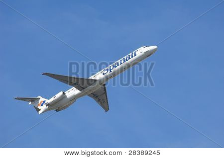 Avião da spanair está decolando