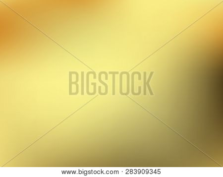 Gold Abstract  Blurred Gradient Mesh Vector Background Or Template, Frame, Business Cards. Vector Ep