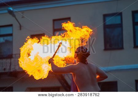 Fire Resistance In The Open Air In The Evening