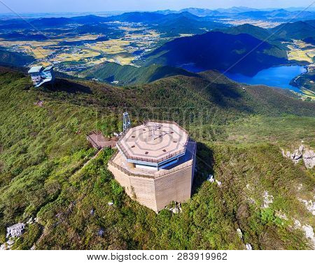 Aerial View Of Duryunsan Mountain, Haenam, Jeollanamdo, South Korea