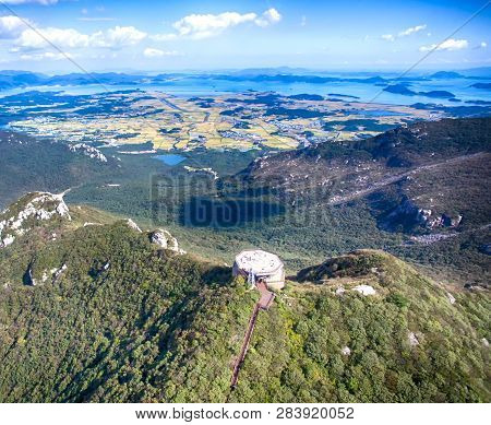 Aerial View Of Duryunsan Mountain, Haenam, Jeollanamdo, South Korea