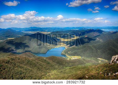 View From Duryunsan Mountain, Haenam, Jeollanamdo, South Korea