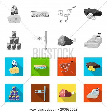 Vector Design Of Food And Drink Logo. Set Of Food And Store Vector Icon For Stock.