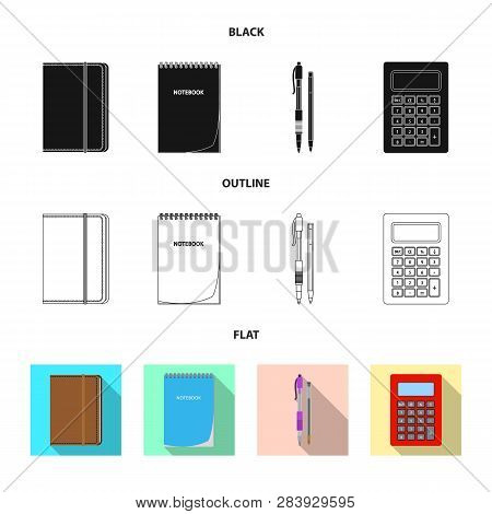 Vector Illustration Of Office And Supply Logo. Set Of Office And School Stock Vector Illustration.