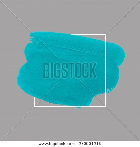 Abstract Watercolor Illustration. The Effect Of A Dry Brush. Template For Lettering.